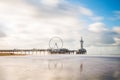 Beautiful day at Scheveningen beach, Netherlands with famous Pie Royalty Free Stock Photo