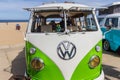 Classic VW kombi van at the beach Royalty Free Stock Photo