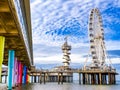 Scheveningen Strand, The Pier beach and promenade in The Hague, Netherlands Royalty Free Stock Photo