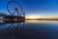 Scheveningen sunset silhouette Royalty Free Stock Photo