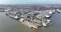 Schiedam, Zuid Holland, The Netherlands, March 9th, 2024: Vopak terminals in Schiedam. globally operating tank terminal