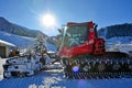 Snow groomers in the Postalm ski area in Salzburg