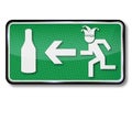 Emergency exit for drunken people and Carnival Royalty Free Stock Photo