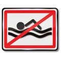 No swimming sign