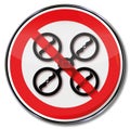 Prohibition for drones Royalty Free Stock Photo