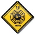 Sign chemistry character argon