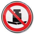 Prohibition sign no heavy load