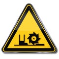 Danger sign warning auger