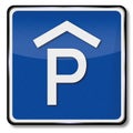 Traffic sign parking garage