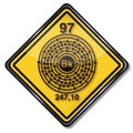 Chemistry sign with Berkelium Royalty Free Stock Photo