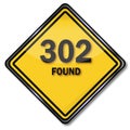 Computer sign 302 found Royalty Free Stock Photo