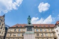 The Schiller memorial in Stuttgart, Germany Royalty Free Stock Photo