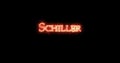 Schiller written with fire. Loop