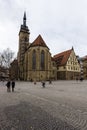 Schillerplatz - square in the old city. Stuttgart. Royalty Free Stock Photo