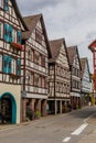 SCHILTACH, GERMANY - SEPTEMBER 1, 2019: Half timbered houses in Schiltach village, Baden-Wurttemberg state, Germa Royalty Free Stock Photo