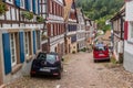 SCHILTACH, GERMANY - SEPTEMBER 1, 2019: Half timbered houses in Schiltach village, Baden-Wurttemberg state, Germa Royalty Free Stock Photo