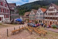 SCHILTACH, GERMANY - SEPTEMBER 1, 2019: Half timbered houses in Schiltach village, Baden-Wurttemberg state, Germa Royalty Free Stock Photo