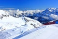 View of Alps from Schilthorn. Bernese Alps of Switzerland, Europe. Royalty Free Stock Photo