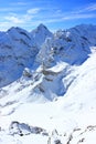 View of Alps from Schilthorn. Bernese Alps of Switzerland, Europe. Royalty Free Stock Photo