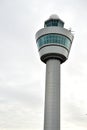 schiphol airport control tower in Amsterdam Royalty Free Stock Photo