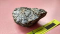 Schist Mica metamorphic rock from Melange tectonic Complex, Indonesia