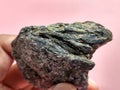 Schist Mica metamorphic rock from Melange tectonic Complex, Indonesia Royalty Free Stock Photo