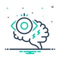 Mix icon for Schizophrenia, brain and disease