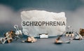 Schizophrenia text on paper. Word Schizophrenia on a piece of paper. Concept Image Royalty Free Stock Photo