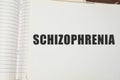 Schizophrenia word written on white paper Royalty Free Stock Photo