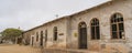 The Schlachterei building at German Kolmanskop Ghost Town with the abandoned buildings in the Namib desert