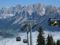 Schladming, Austria, Planai playground, view of Dachstein