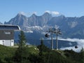 Schladming, Austria, Reiteralm cableway, view of Dachstein