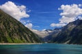 Alpine summer landscape of Schlegeisspeicher lake in the Ziller Alps, Austria