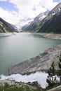 Schlegeis Reservoir in Ziller valley, Austria Royalty Free Stock Photo