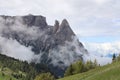 Schlern Mountains on Seiser Alm. South Tyrol. Italy