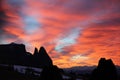 Schlern Mountains at Sunset on Seiser Alm