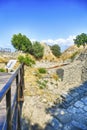 Schliemann trench, part of destructive first excavation of Troy Royalty Free Stock Photo