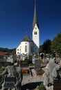 Schliersee Church and Cemetery Royalty Free Stock Photo