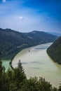 Schlogen Danube View - Schlogen, Austria Royalty Free Stock Photo