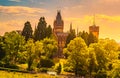 Schloss Drachenburg Castle is a palace in Konigswinter on the Rhine river near the city of Bonn in Germany Royalty Free Stock Photo