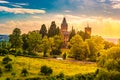 Schloss Drachenburg Castle is a palace in Konigswinter on the Rhine river near the city of Bonn in Germany Royalty Free Stock Photo