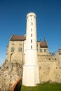 Schloss Lichtenstein Castle Germany Baden-Wuerttemberg Swabian This fairy-tale castle is famous landmark Royalty Free Stock Photo