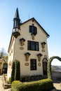 Schloss Lichtenstein Castle Germany Baden-Wuerttemberg Swabian This fairy-tale castle is famous landmark Royalty Free Stock Photo