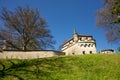 Schloss Lichtenstein Castle Germany Baden-Wuerttemberg Swabian This fairy-tale castle is famous landmark Royalty Free Stock Photo