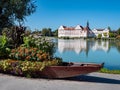 Schloss Neuhaus am Inn with boat