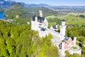 Schloss Neuschwanstein castle aerial view architecture Alps landscape Bavaria Germany travel