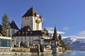 Schloss Oberhofen on Thun Lake, Switzerland Royalty Free Stock Photo