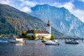 Schloss Ort or Schloss Orth is an Austrian castle situated in the Traunsee lake, in Gmunden Royalty Free Stock Photo