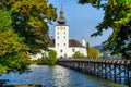 Schloss Ort or Schloss Orth is an Austrian castle situated in the Traunsee lake, in Gmunden Royalty Free Stock Photo