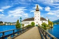 Schloss Ort or Schloss Orth is an Austrian castle situated in the Traunsee lake, in Gmunden Royalty Free Stock Photo